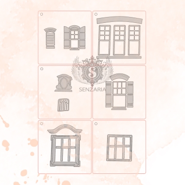 Трафарет - набор Окошки