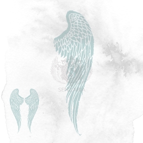 Трафарет - Серафим крыло Трафарет - Серафим крыло